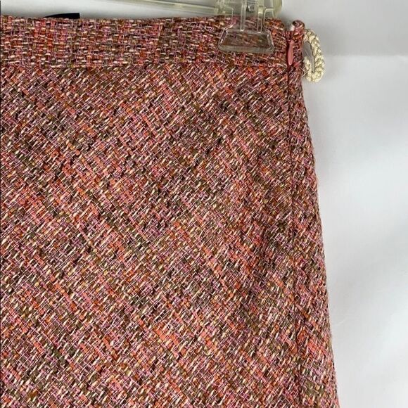 Gap pink tweed skirt with velvet and ruffle detail - Picture 2 of 8